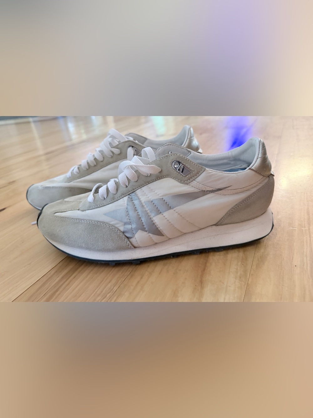 Golden Goose Women's silver and White marathon Sneakers